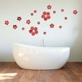 thumbnail image 2 of Pegatinas de pared con espejo, pegatinas estéreo, pegatinas decorativas para dormitorio y sala de estar, pegatinas de pared con espejo con pétalos de flores de cristal, 2 of 5