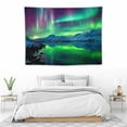 thumbnail image 3 of GOSMITH SHRAPHY Northern Lights Tapestry, Beautiful Galaxy Night Starry Tapestry Mystical Aurora Borealis Lake Reflection Tapestry Wall Hanging for Bedroom Living Room Dorm 40x30 Inches, 3 of 7