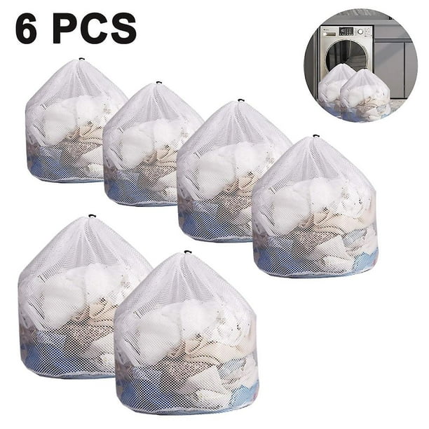 6 Pack Mesh Laundry Bags, Sturdy Drawstring Net Bag, Laundry Bags For  Delicates, Garment Laundry Mesh Bag For Family, College Dorm, Apartment