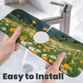 thumbnail image 6 of Fuzoiu Mountain Daisy Meadow Print Kitchen Faucet Suction Pad, Sink Splash Guard Faucet Mat, Faucet Handle Drip Catcher Tray Drying Mat For Bathroom Kitchen Bathroom Countertop, 6 of 7