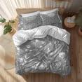 thumbnail image 2 of Gray Sage Leaves Duvet Cover Set Twin Size Boho Floral Leaf Soft Lightweight Comforter Covers 4 Piece Bedding Set with 1 Duvet Cover 1 Bed Sheet & 2 Pillow Shams, 2 of 8