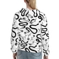 thumbnail image 2 of Hoodies for Women - Funny Black Snake Rose Comfrt Colour Drawstring Women'S Fashion Hoodies & Sweatshirts, Fall Outfits Clothes for Women 2024 Pullover with Kangaroo Pocket, 2 of 7