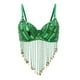 thumbnail image 5 of Sujetador Con Cuentas Para Danza Del Vientre, Top Con Borlas Y Lentejuelas, Trajes De Cantante De Baile Sexys, Color Verde SM SunniMix Sujetador de danza del vientre para mujer, 5 of 8