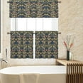 thumbnail image 3 of Vintage William Morris Art Print Kitchen Curtains Tiers Valances Set,Rustic Mid Century Gothic Floral Leaves 3Pcs Rod Pocket Window Treatment Tiers for Bedroom,1 Valance(54"x18")+2 Tiers(27.5W x36L), 3 of 5
