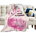 thumbnail image 6 of Just A Girl Who Loves Flamingos Blanket Cute Flamingos Decor Pink Throw Blanket Gifts for Girls Super Warm Soft Plush Lightweight Fleece Flannel Blanket Winter Bedding Blanket for Kids Women 50"x60", 6 of 6