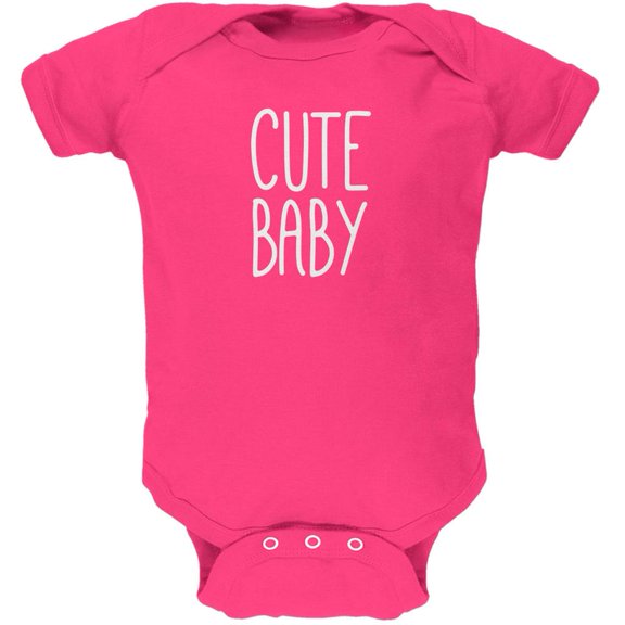 Mother's Day Cute Baby Hot Pink Soft Baby One Piece - 9-12 months