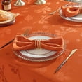 thumbnail image 3 of Tablecloth Rectangular 52X70 inches,Spillproof Wrinkle Free Soft Autumn Jacquard Table Cloth for Thanksgiving Fall Friendsgiving Harvest Holiday Dinner, Rust, 3 of 7