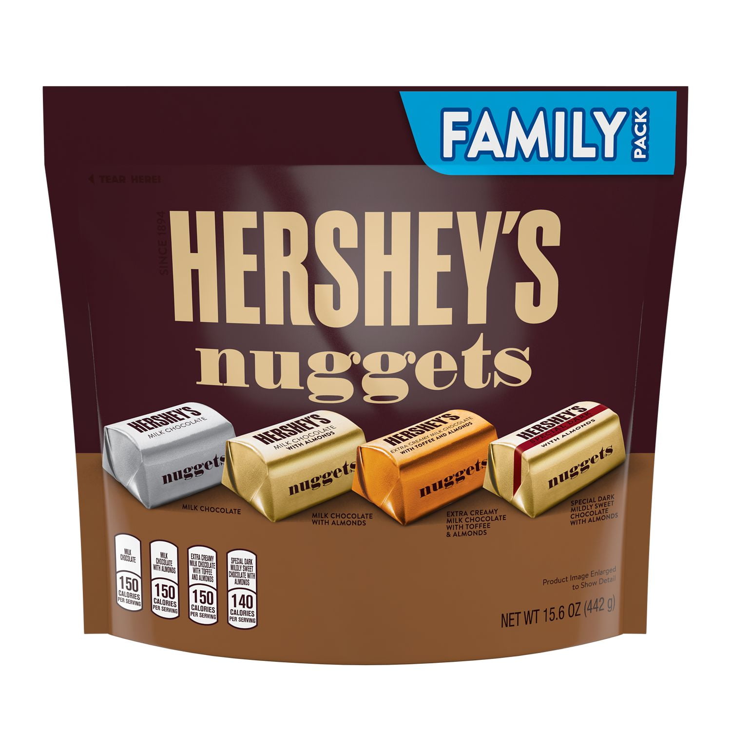 HERSHEY'S, NUGGETS Assorted Chocolate Candy, Individually Wrapped, 15.6