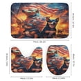 thumbnail image 3 of Animal Guardian America Bathroom Sets with Shower Curtain And Rugs, Incl with 12 Hooks，Toilet Lid Oval Rug, 3 of 8