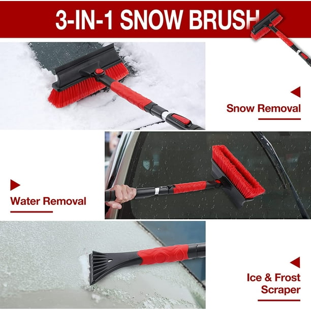 Kit de pelle à neige 3 en 1 Pelle à neige détachable avec brosse à neige et  grattoir à glace