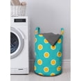 thumbnail image 3 of Childish Laundry Bag, Sun Shapes Pattern Little Dots in Creative Abstract Colorful Design, Basket with Handles Drawstring Closure for Laundromats, 13" x 19", Marigold Dark Turquoise, by Ambesonne, 3 of 4