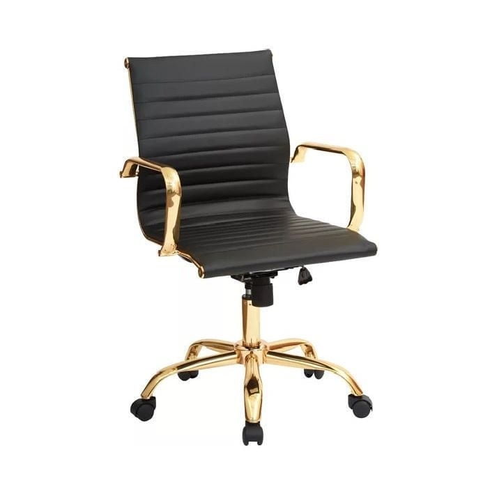 Office chair Toni Low back in Luxury Black & Gold  Executive Conference  Lumbar Support Ergonomic