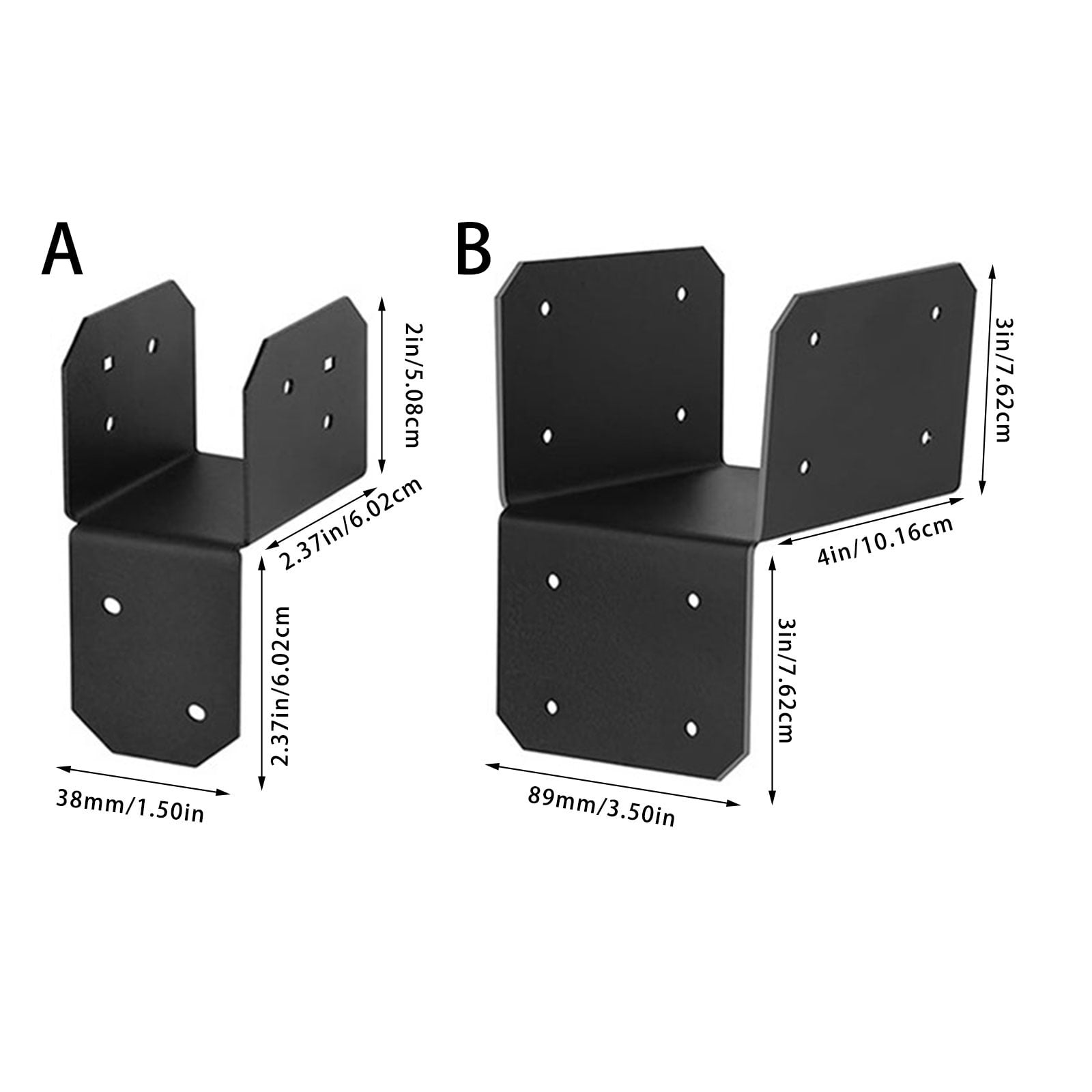 4Pcs Joists Anchors Connector Posts Caps Tie Bracket Wooden house Hanger Joint Post Caps Enduring