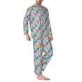 thumbnail image 2 of KLL cartoon Elephant Sleepwear Mens Flannel Pajamas,Long Cotton Pj Set-X-Large, 2 of 7