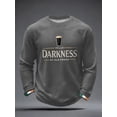 thumbnail image 6 of Men's Hello Darkness My Old Friend Shirts Waffle Long Sleeve T-Shirt St. Patrick's Day Shirt, 6 of 6