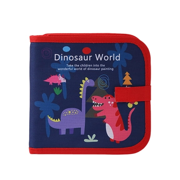 Reusable Scribble Book, Portable Drawing Book, Erasable Reusable Sketchpad With 6*Pen And 2*Wet Wipes, Sketchpad Graffiti Chalkboard (Dinosaur Design,8.1X8.1 Inch)