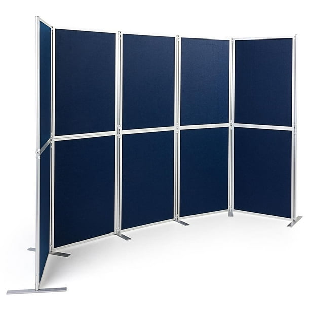 Displays2go 10Panel Folding Display Board, 129 x 71 Hook & Loop