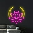 thumbnail image 4 of Handmadetneonsign Lotus Moon Neon Sign, Lotus Flower Led Neon Art Decor, Lotus Moon Home Wall Decor, 4 of 5