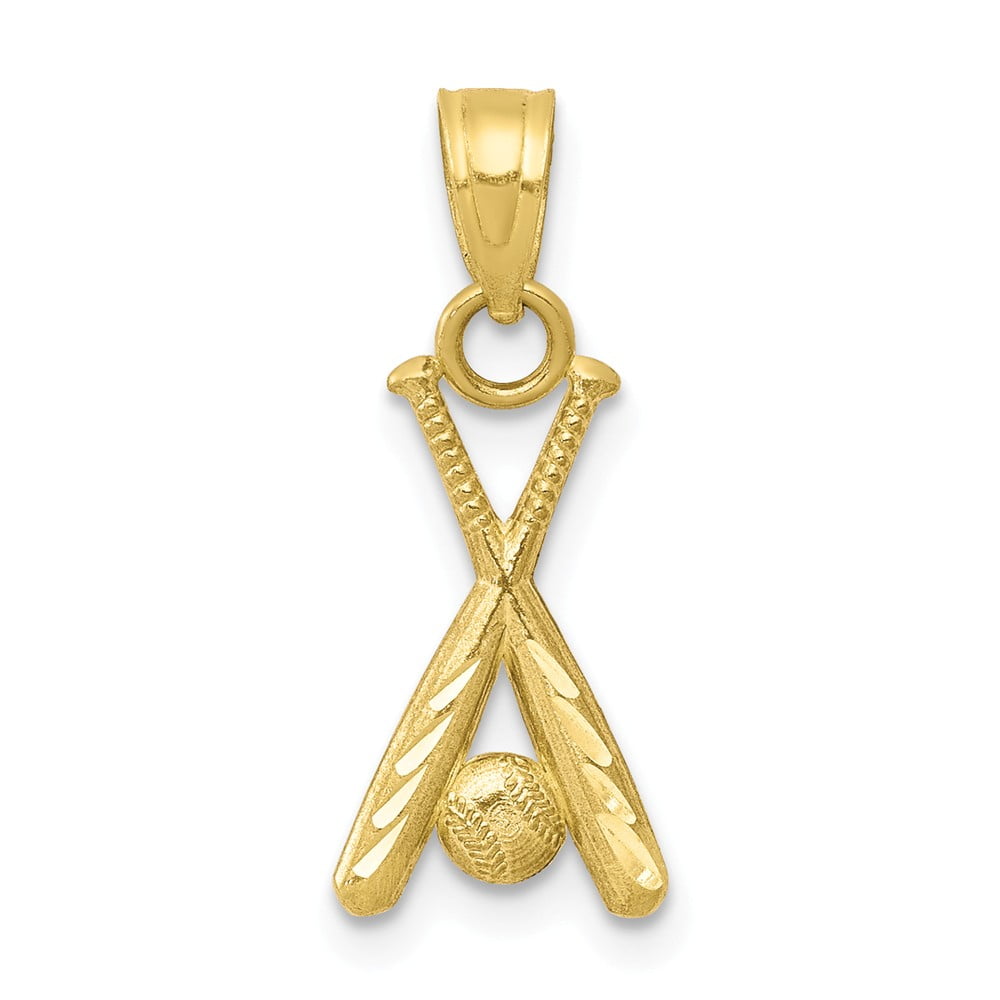 Gold Baseball Pendant