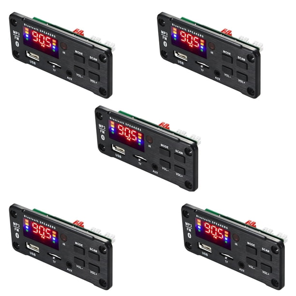 5X Placa Decodificadora de MP3 Amplificador 25Wx2 12V Módulo de Audio Reproductor Mp3 Inalámbrico del Coche de la Música