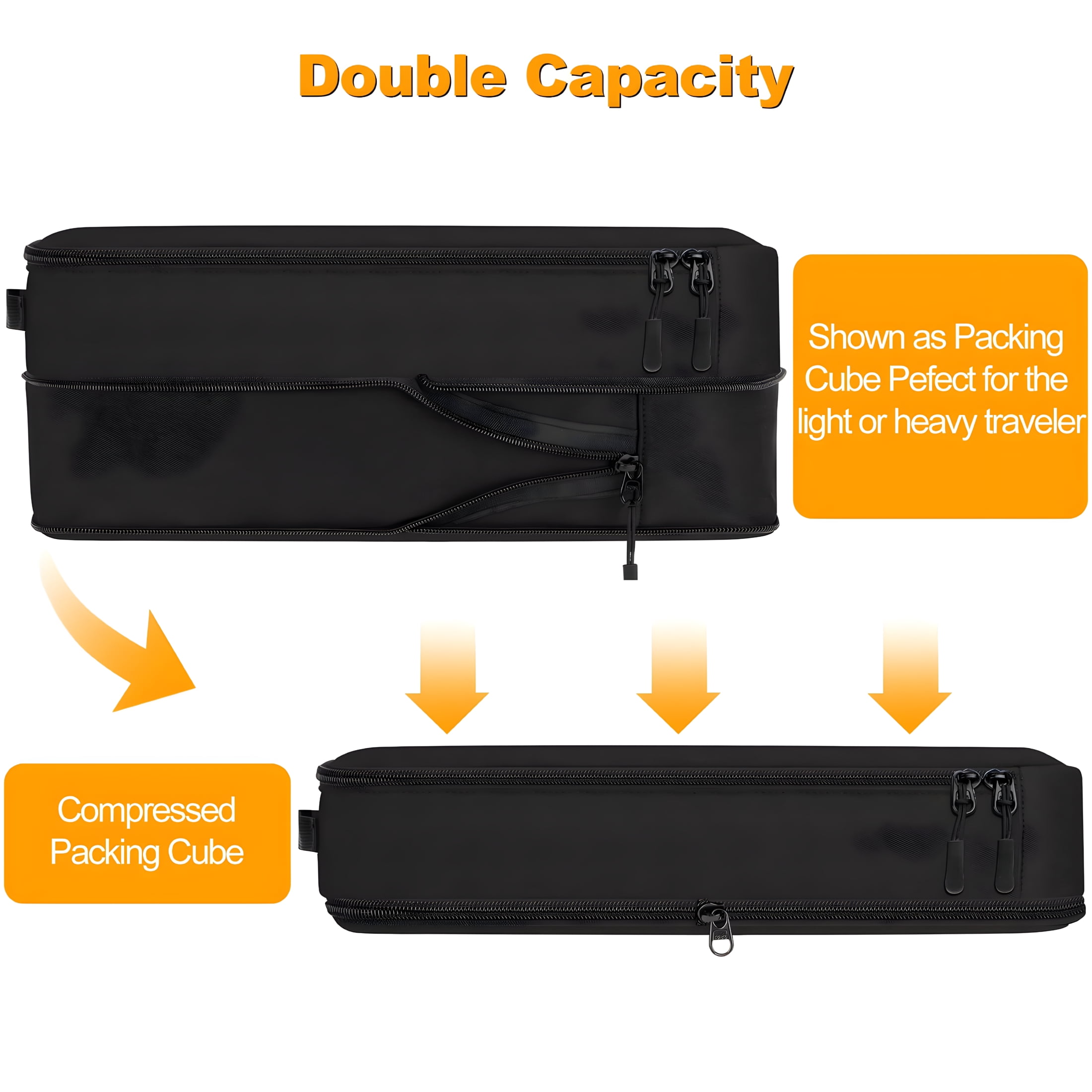 GASTROPOD 8 Set Compression Packing Cubes for Travel, Waterproof Luggage Organizers, Travel Cubes for Packing Suitcase Organizer Set for Carry-On & Checked Baggage, Travel Accessories for Men & Women