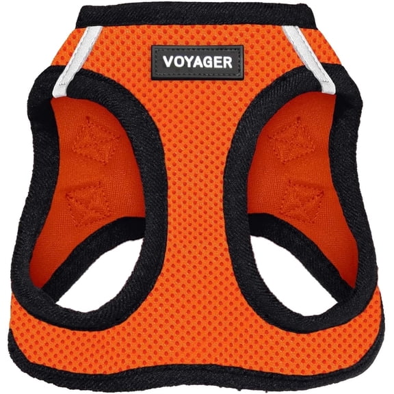 Voyager Step-in Air Dog and Cat Harness - All Weather Mesh Vest Harness for Small & Medium Dogs - Orange Base, XXXS