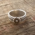 thumbnail image 3 of Sunflower Spinner Ring For Women, Fidget Ring Band, 925 Sterling Silver Ring, Nature Ring, Flower Spinner Ring, Anxiety Ring, Wide Band Ring, Handmade, Sunflower Ring, 3 of 4