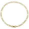 thumbnail image 2 of 14K Yellow Gold 2.80mm Solid Plain Figaro Link Bracelet Lobster Clasp 8 Inch, 2 of 7