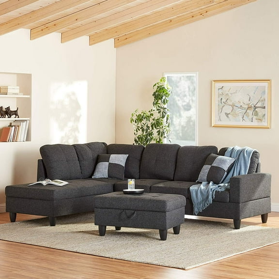 PonLiving Furniture Jaiden Left Hand Facing Sectional with Ottoman PonLiving Jaiden Left Hand Facing Sectional with Ottoman