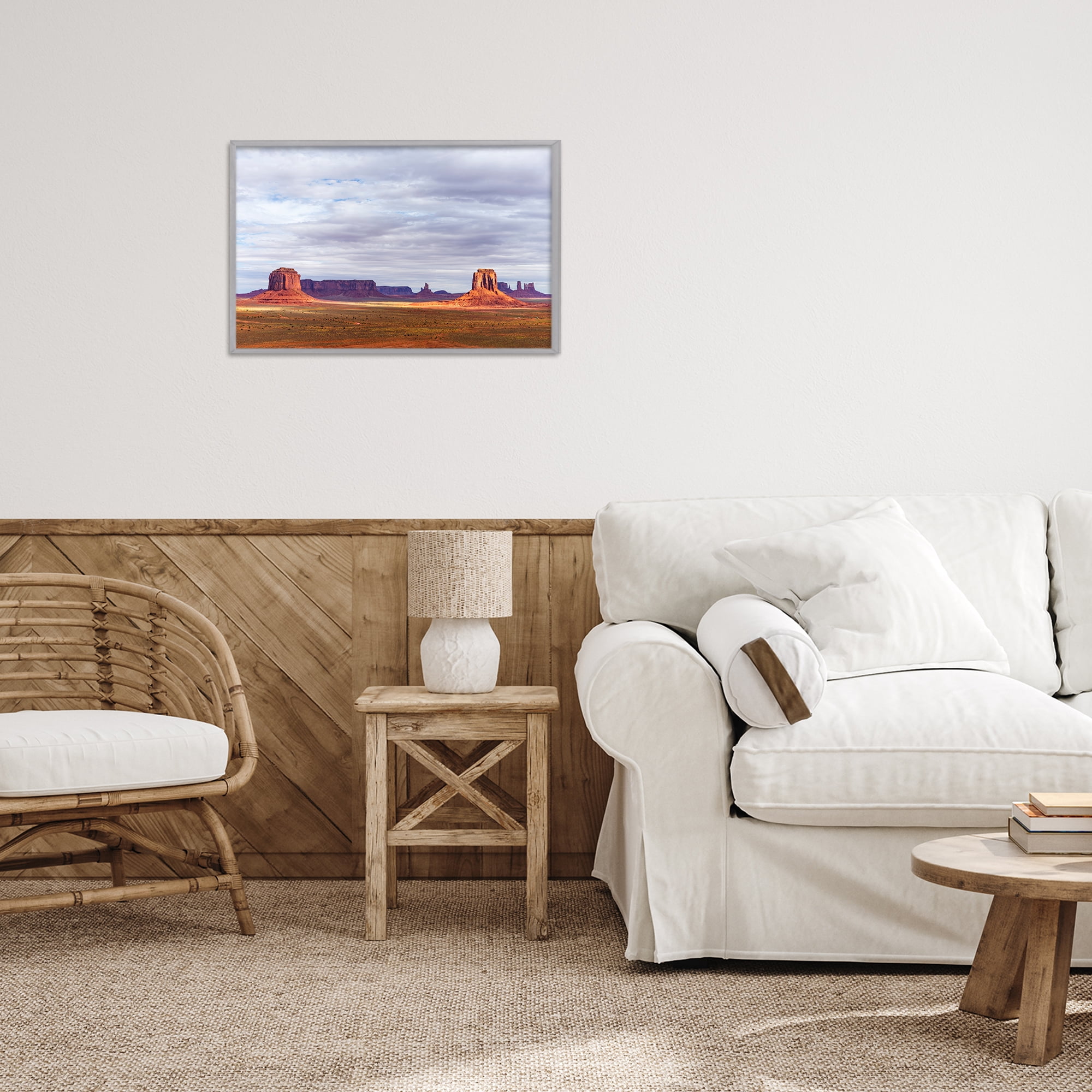 Stupell Industries Monumental Desert Buttes & Mesas Gray Framed Giclee Art, design by Shelley Carlisle