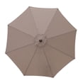 thumbnail image 2 of Living Accents 9' Outdoor Patio Market Umbrella, Push Button Tilt, Crank, 8 Ribs, Tan, 2 of 2