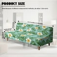 thumbnail image 7 of Jiueut Tropical Plumeria Palm Leaf Pattern Armless Futon Sofa Covers, Soft Couch Cover Non Slip Sofa Chair Covers with Elastic Edges for Fabric and Leather Chairs, 7 of 7