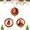 A&B&C, variant on USA 250th Anniversary Bell Ornament 3D Red & Gold Commemorative Hanging Decor Elegant Doorbell for Patriotic Decor Tree Enamel Crafted Detailing 250th Anniversary USA Patriotic Ornaments (C-4pcs)