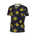 thumbnail image 6 of Wukai Sunflowers Print Men's Short-Sleeved Mesh T-Shirt,Quick-Dry Short Sleeve Workout T-Shirt-Small, 6 of 8