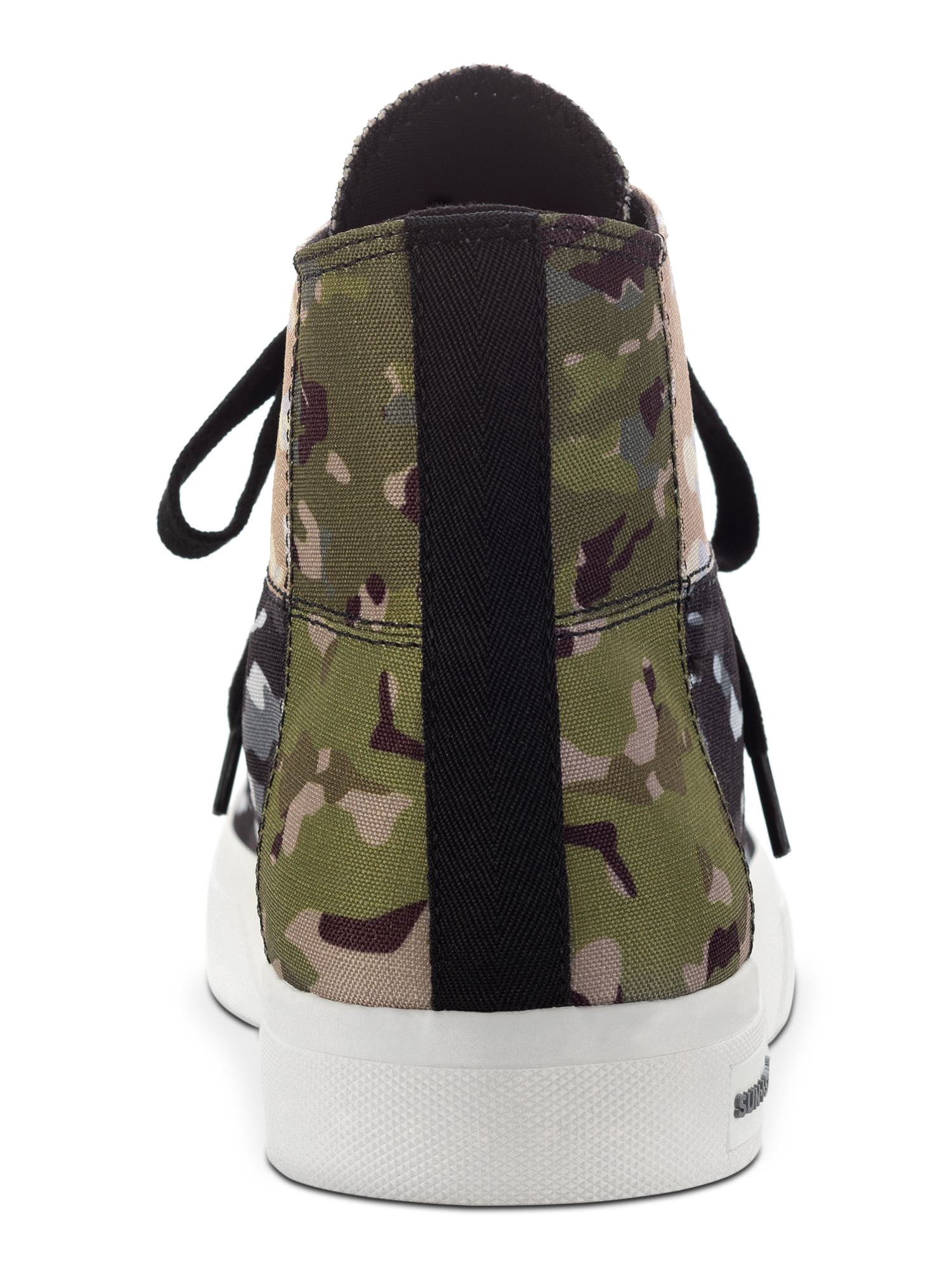 SUN STONE Mens Green Camouflage Colorblock Patchwork 