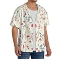 thumbnail image 3 of Salouo Wildflower Watercolor 3 Pattern Cuban Collar Shirts for Men Button-Down Shirt Men's Short Sleeve Shirts Hawaiian Shirts Casual Shirts -Medium, 3 of 6