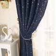 thumbnail image 4 of Cortinas opacas para niños de color azul marino para habitación infantil - Cortinas estampadas con aislamiento térmico y oscurecimiento para dormitorio con ojales, 106 x 160 cm, azul oscuro, 4 of 5