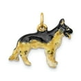 thumbnail image 3 of FB Jewels 14K Yellow Gold Enameled Medium German Shepherd Charm, 3 of 4