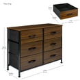 thumbnail image 5 of Comoda Cajonera Mueble 6 Cajones Tela Organizador Metalico Café Claro, 5 of 5