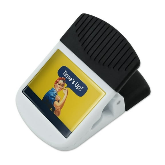 Time's Up Says Rosie the Riveter Refrigerator Fridge Magnet Magnetic Hanging Hook Note Snack Clip