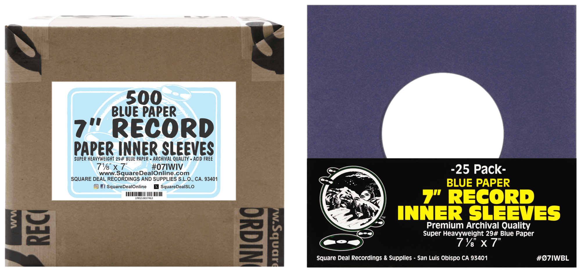 250-Pack Black Heavyweight 12" Record Inner Sleeves | Acid-Free, Archival Quality | Center Hole
