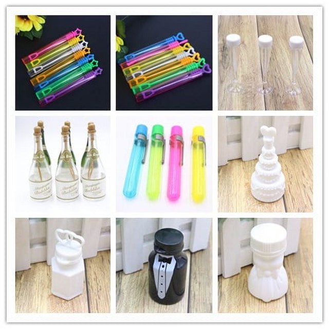 Tubo de ensayo de amor Burbuja de agua Palo de burbujas Botella vacía Decoración navideña para bodas Botella de vino con burbujas para bodas