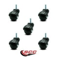 thumbnail image 2 of 2 Inch Gloss Black Hooded 3/8 Inch Threaded Stem Ball Casters Set of 5 SCC, 2 of 2
