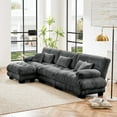 thumbnail image 2 of L-Shaped Sectional Sofa,Luxury Oversized Cloud Sectional Sofa with Ottoman, 3-Seater, Deep Chenille,for Living Room, 2 of 9