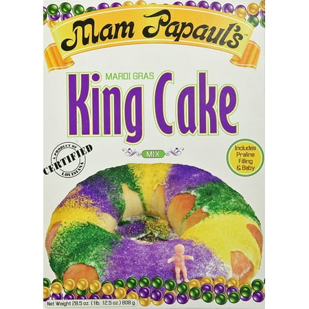 Mam Papaul's Mardi Gras King Cake Mix with Praline Filling (1 Item Per