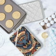 thumbnail image 5 of Yayeee Pot Holders Kitchen Heat Resistant with Pocket 7"x9.8" Cotton Oven Cooking Hot Pads, Blue Geometric Eagle, 5 of 7