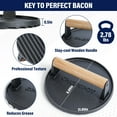thumbnail image 2 of CHEFSPOT 7" Preseasoned Cast Iron Burger Press with Stay-Cool Wood Handle, Ridged Surface, 2 of 7