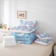 thumbnail image 6 of Homewish Cute Axolotl 7pcs Bedding Comforter Set,Kawaii Sea Animal Queen Bedding Sets,Pink White Blue Queen Sheet Sets For Girls,Ultra Soft Home Decor, 6 of 8