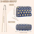 thumbnail image 4 of FORMRS Women Crossbody Purse with Chain Strap Vegan Leather Shoulder Handbag, Elegant Daisy Pattern, 4 of 7