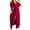 Scarlet, variant on Women's Surplice Flutter Sleeve Maxi Dress with Tied Stretch Bodice and Flowing Skirt 95% Polyester 5% Spandex